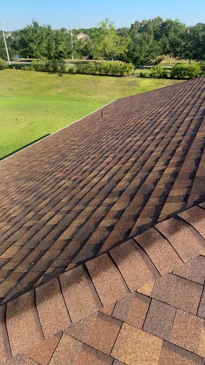 Completed shingle roof replacement